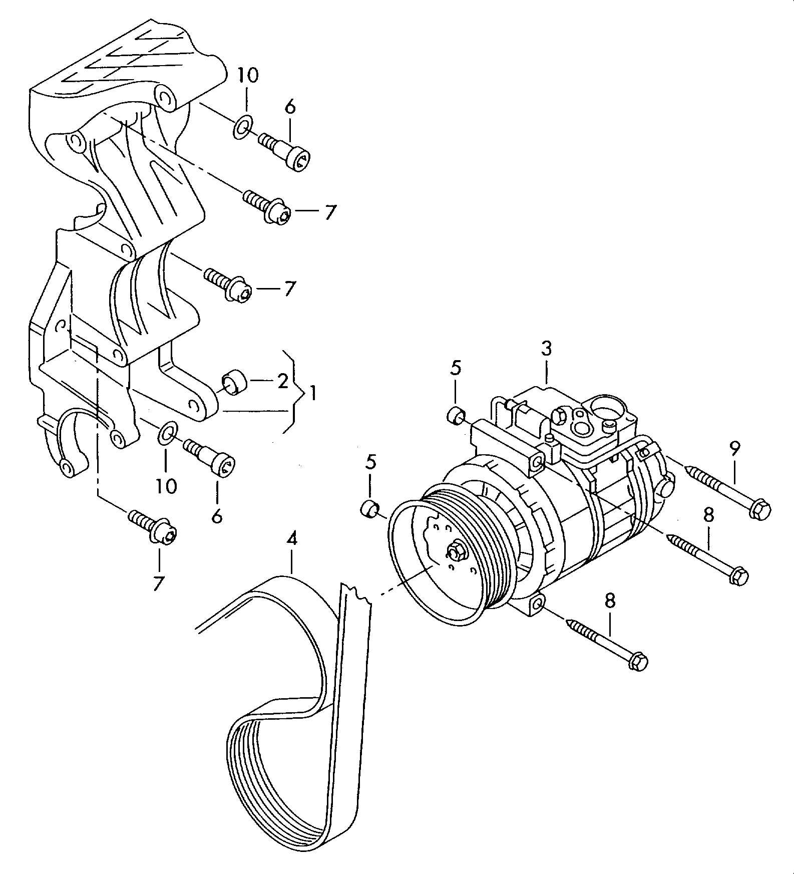 AUDI 7L6820803P - Kompresor, klimatyzacja www.parts5.com