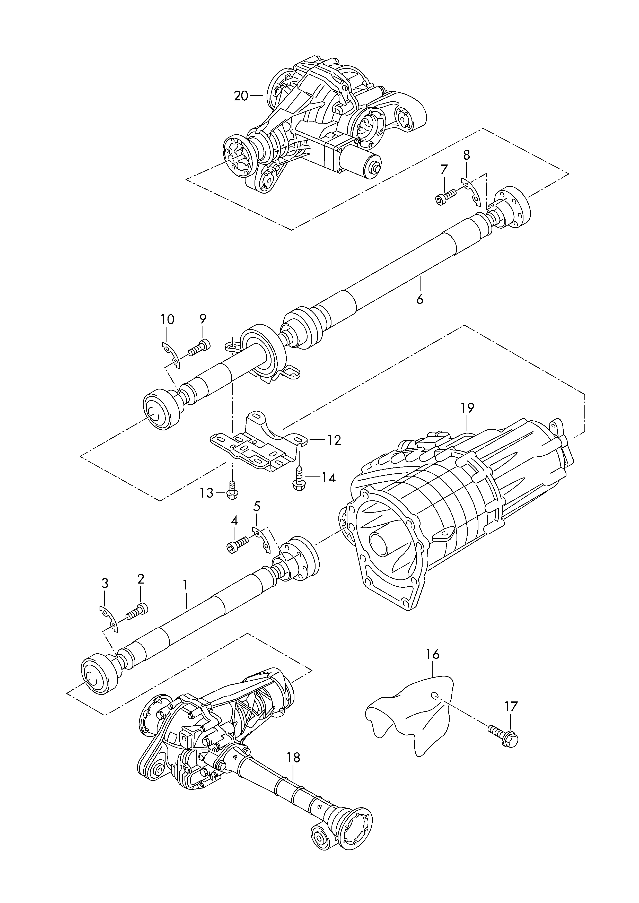 VW 7L8521102M - Ax cardanic, antrenarea arborelui www.parts5.com