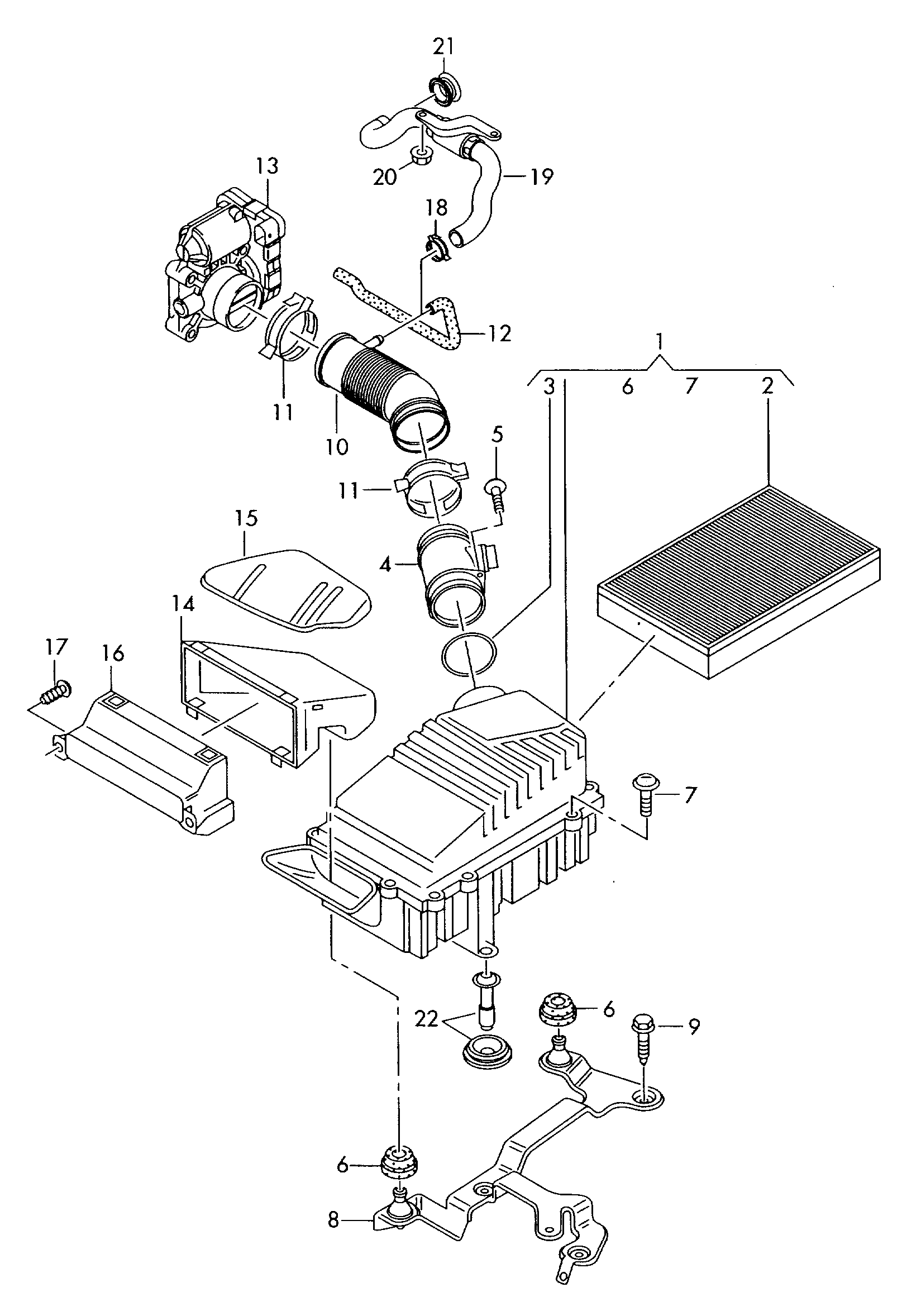 Skoda 07D 906 461 - Air Mass Sensor www.parts5.com