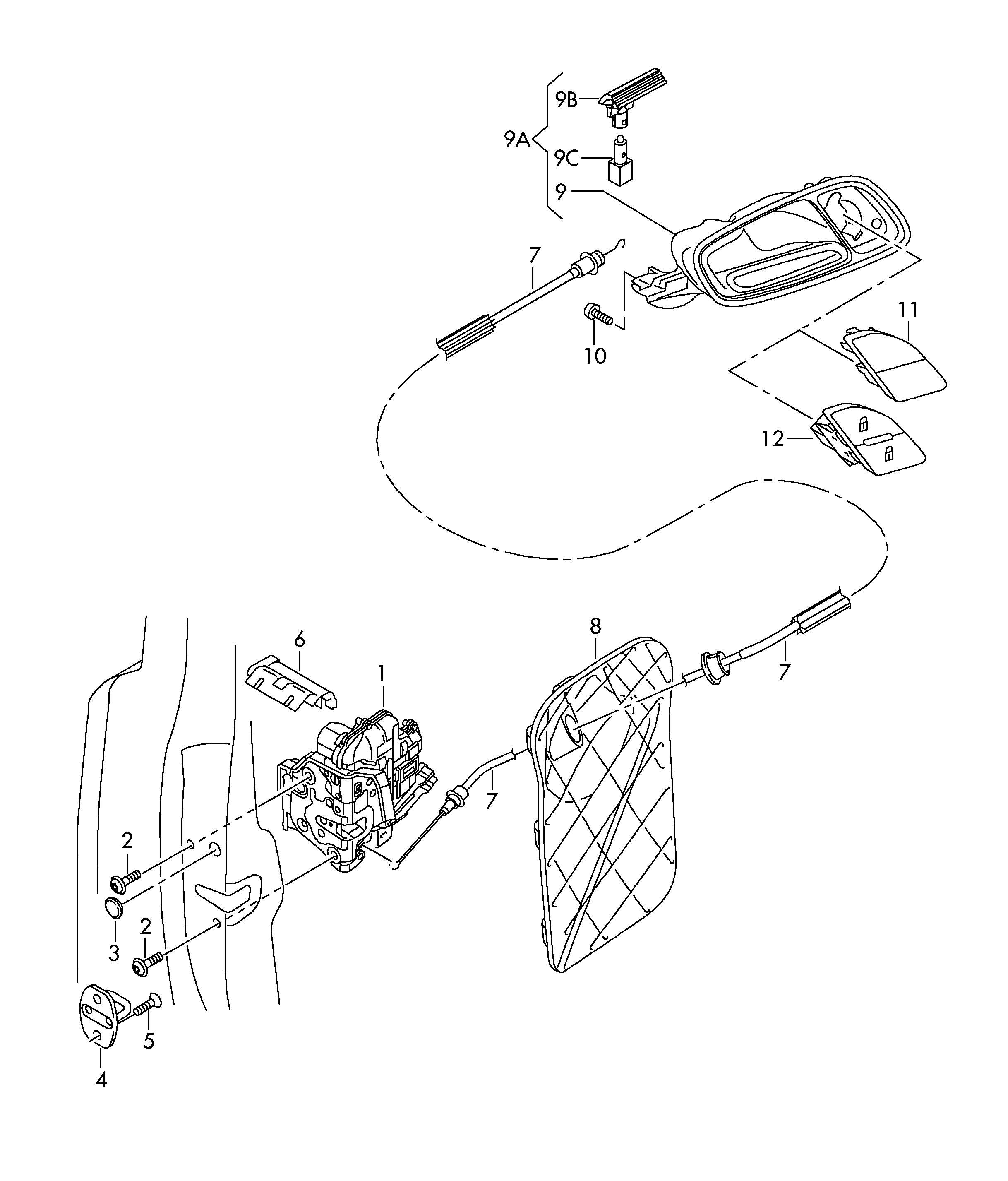 VAG 8J1 837 015 A - Door Lock www.parts5.com