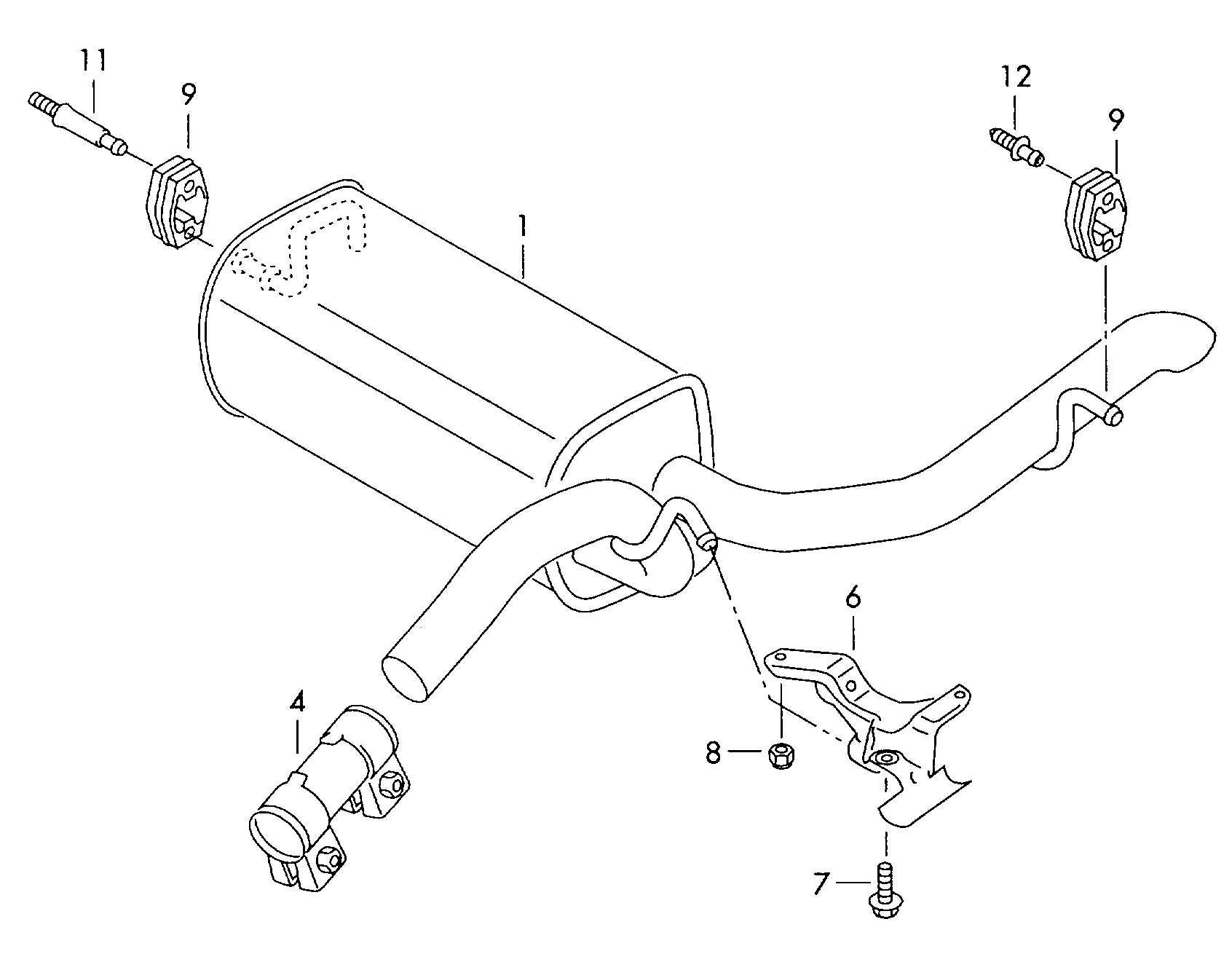 VAG 1H0253141B - Rohrverbinder, Abgasanlage www.parts5.com