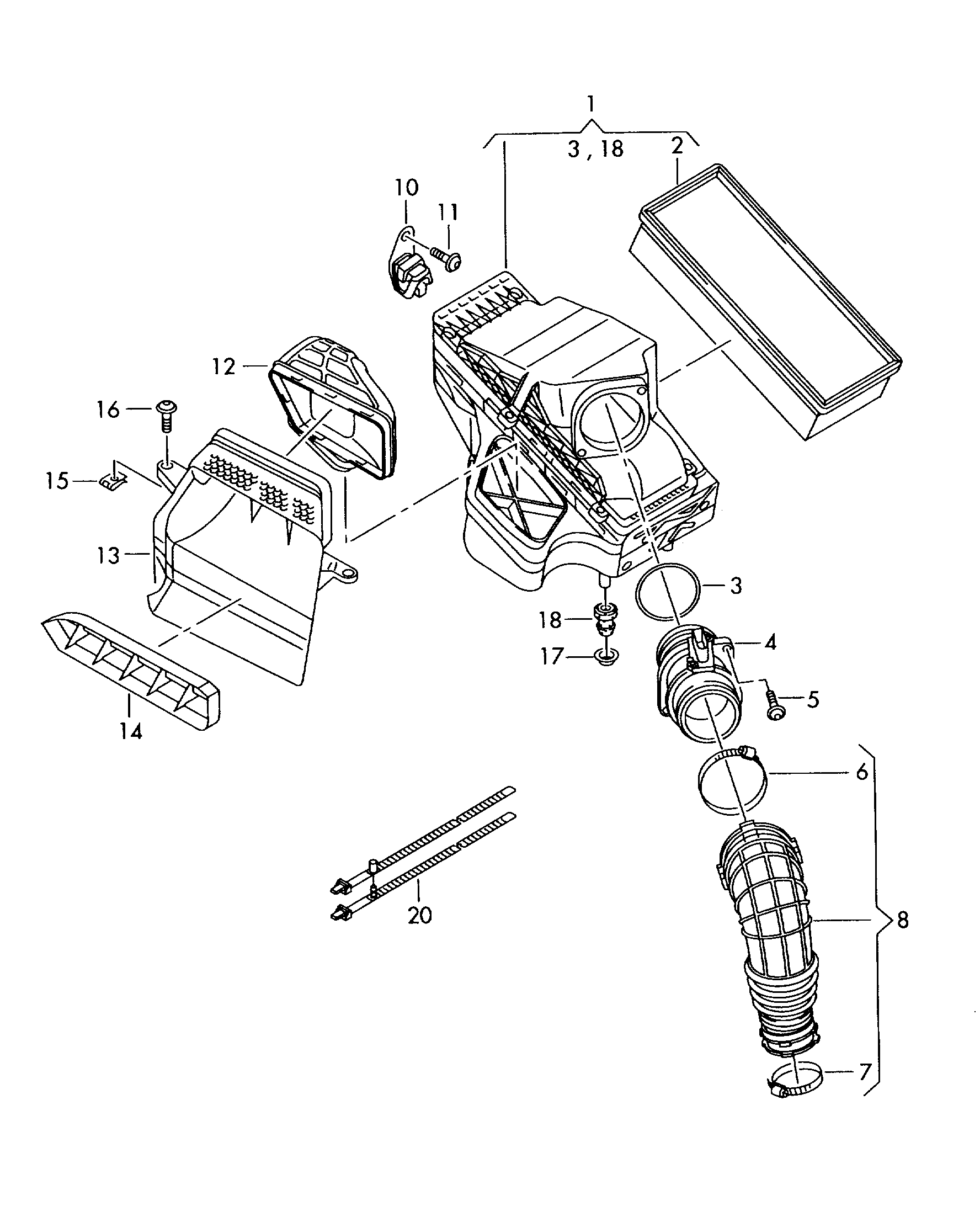 VAG 8R0 133 843 C - Filtru aer www.parts5.com