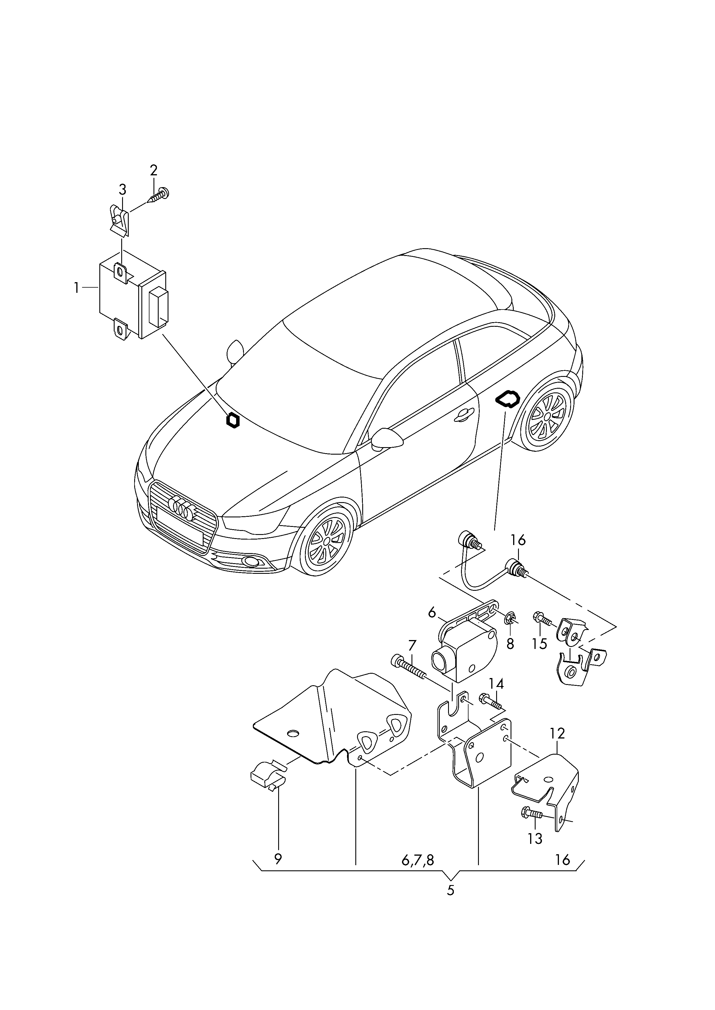 Skoda 1T0 907 503 - Sensor, Xenonlicht (Leuchtweiteregulierung) www.parts5.com