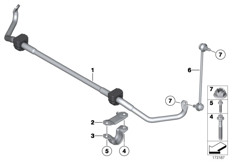 BMW 31 35 6 852 854 - Sway Bar, suspension www.parts5.com