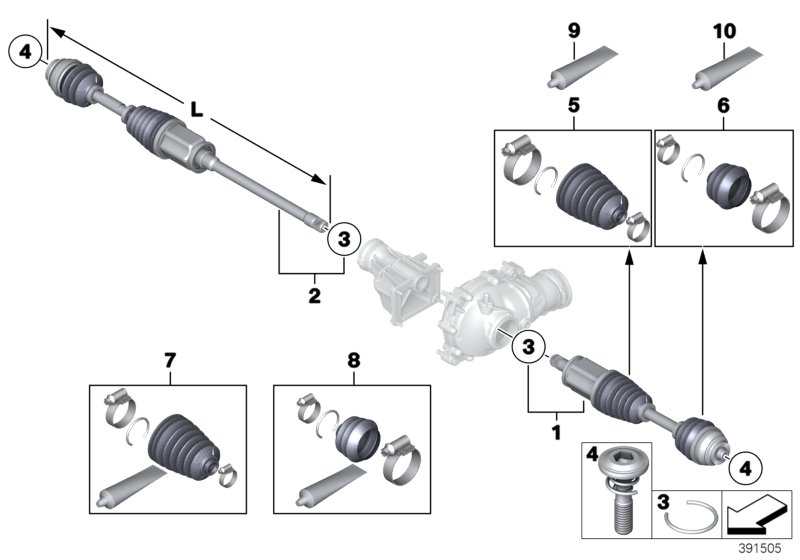 BMW 31607618681 - Drive Shaft parts5.com