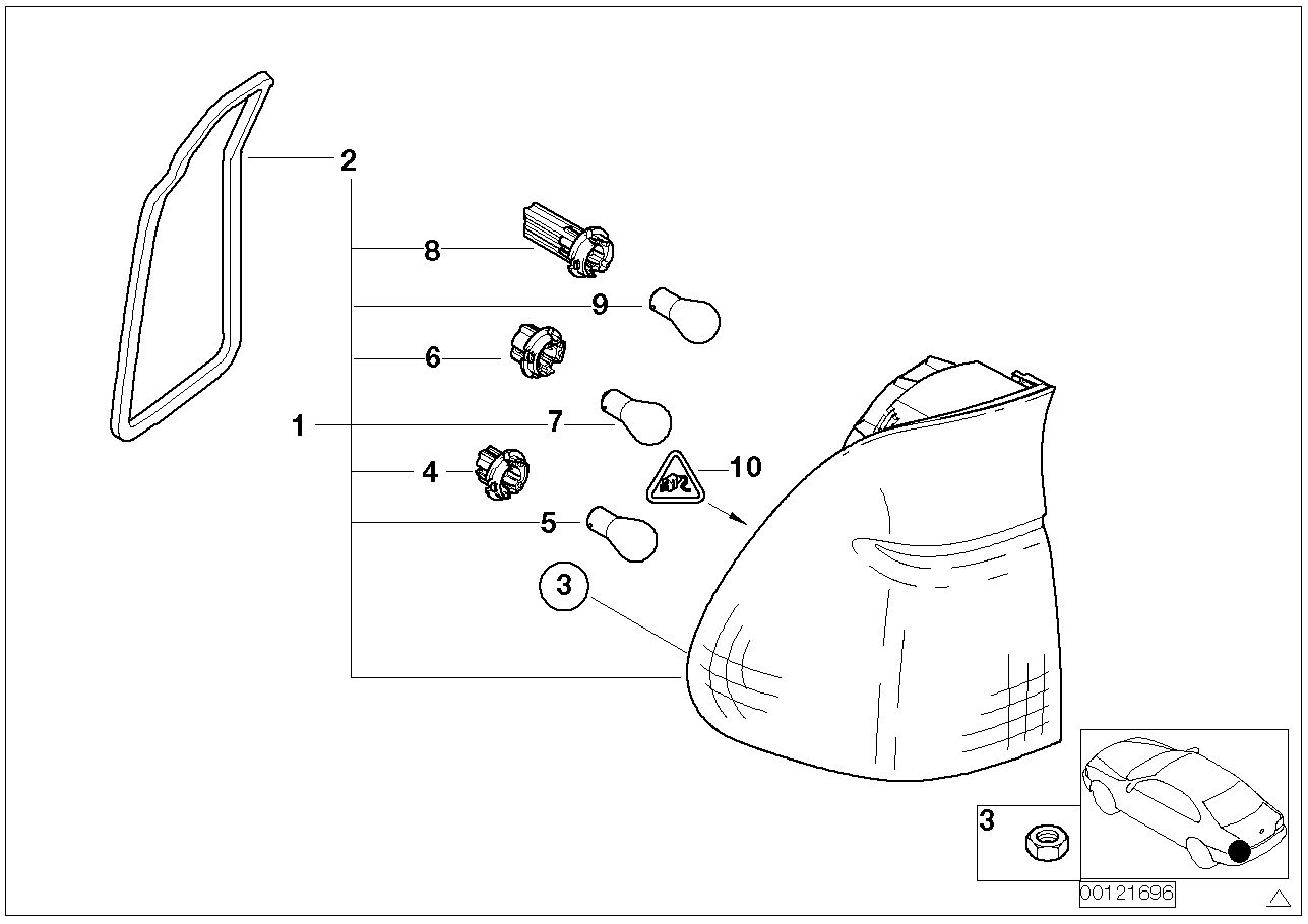 Mini 63 12 8 370 309 - Bulb, stop light parts5.com