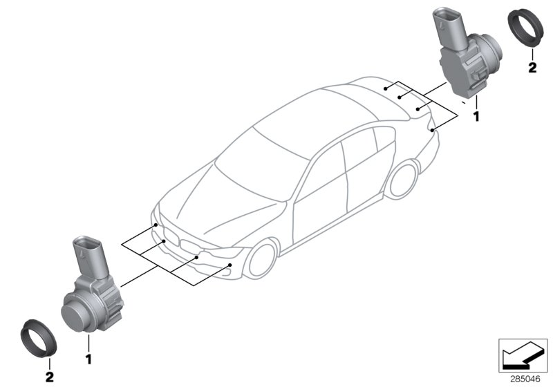 BMW 66 20 9 261 580 - Sensor, ajutor parcare www.parts5.com