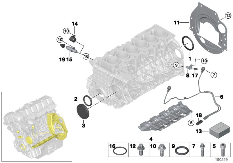 BMW 11 11 7 548 101 - Gasket Set, crank case parts5.com