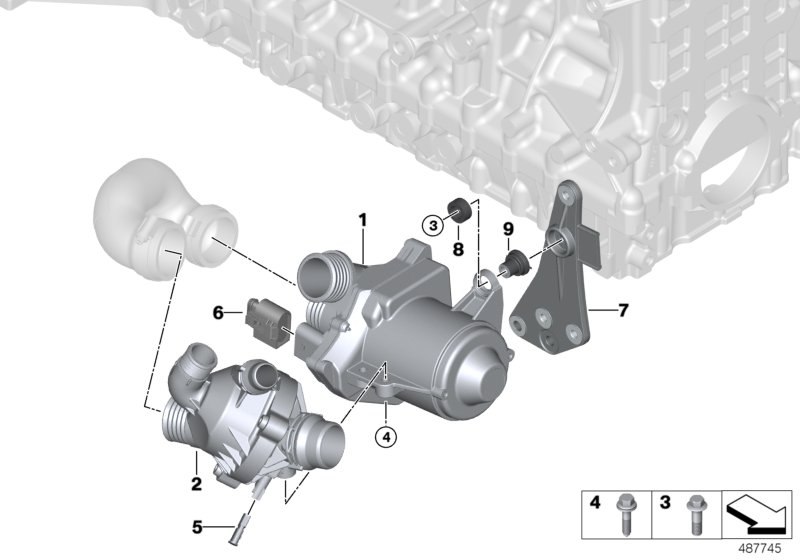 BMW 11 51 7 586 925 - Water Pump www.parts5.com