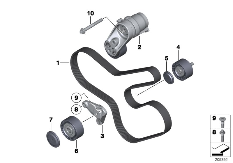 BMW 1128 7 628 661 - Curea transmisie cu caneluri www.parts5.com