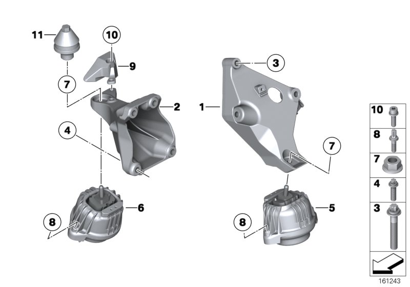 BMW 22 11 6 773 742 - Suport motor www.parts5.com