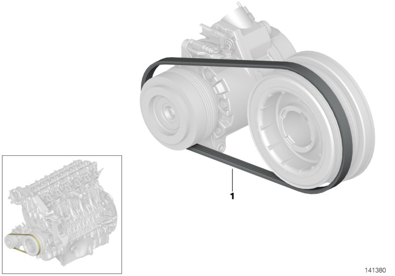 BMW 64557809801 - Correa trapecial poli V www.parts5.com