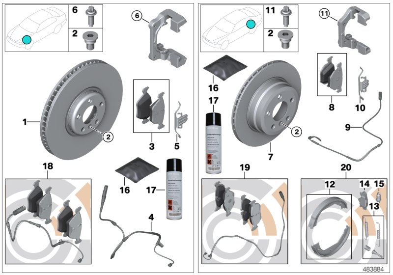 BMW 34 11 2 413 052 - Juego de pastillas de freno www.parts5.com