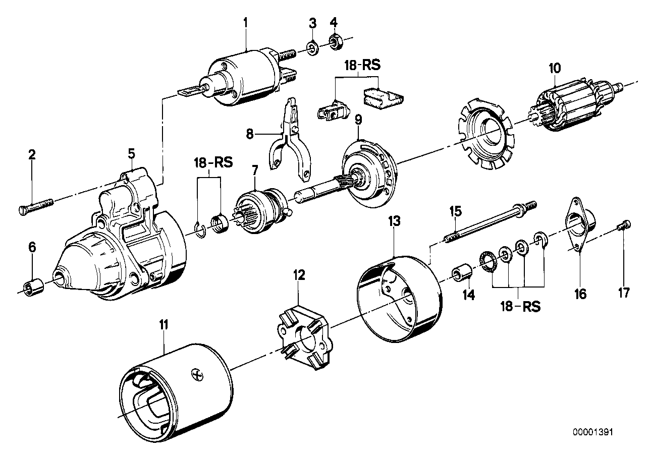 BMW 12 41 1 721 285 - Uključna poluga, starter www.parts5.com