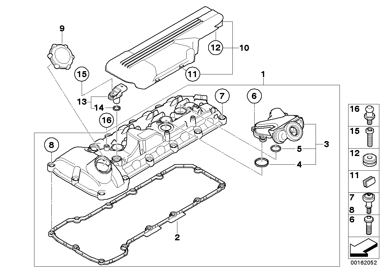 BMW 11 12 7 832 157 - Sealing Cap, oil filling port parts5.com