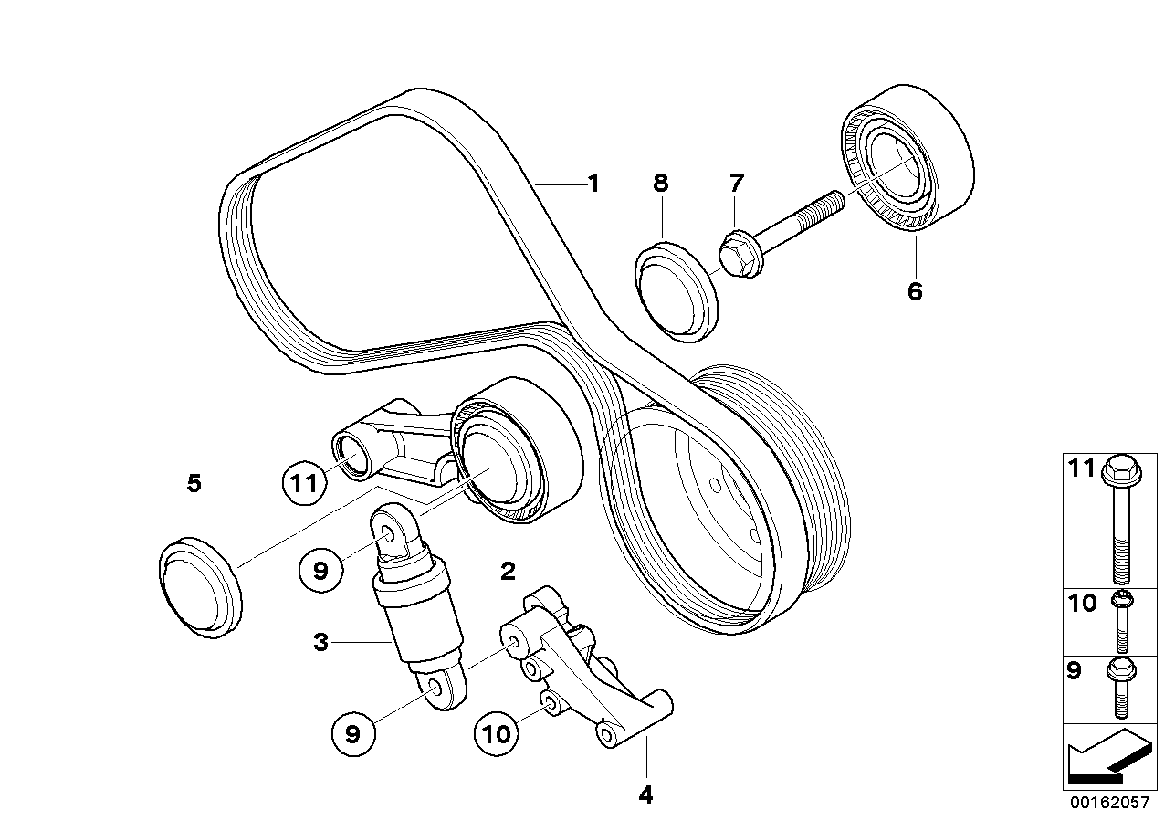 BMW 11 28 7 838 200 - Klinasti rebrasti kaiš www.parts5.com