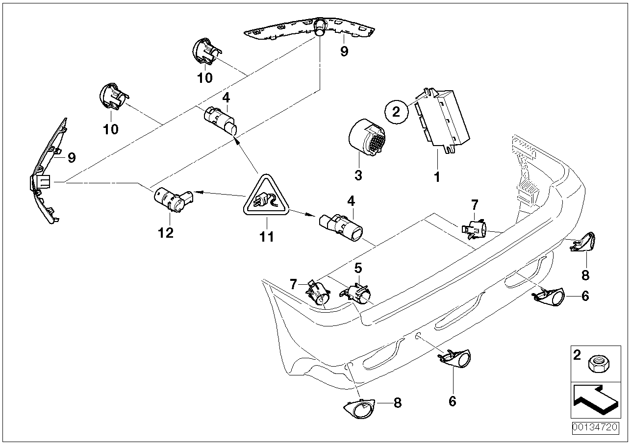 Mini 6620 6 989 068 - Sensor, parking assist www.parts5.com