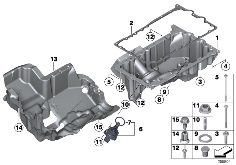 BMW 11 13 7 627 511 - Zaptivka, skupljač ulja www.parts5.com