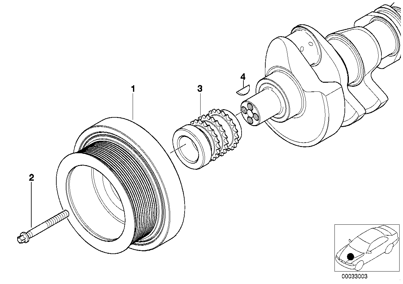 BMW 11 23 7 789 612 - Belt Pulley, crankshaft www.parts5.com