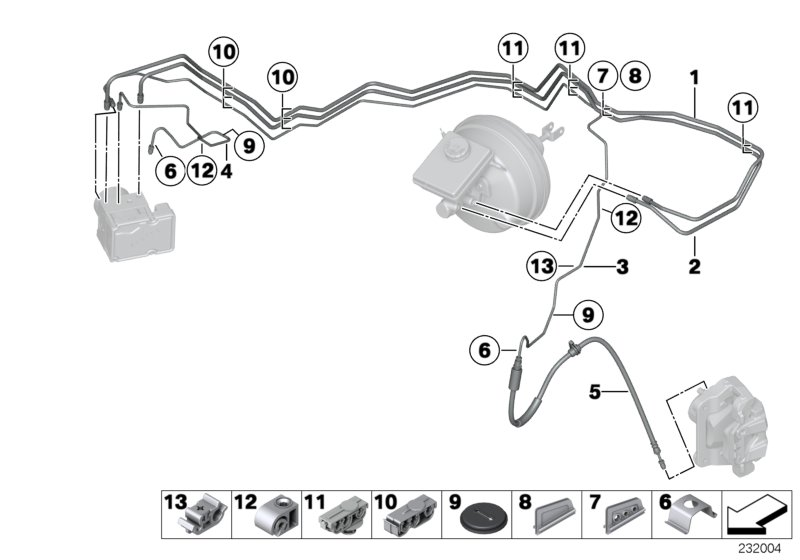 BMW 3430 6887 449 - Brake Hose www.parts5.com