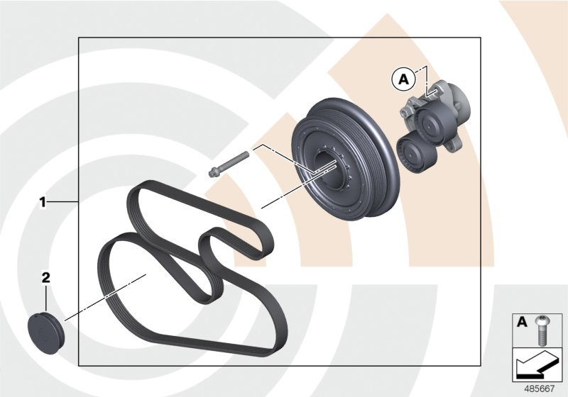 BMW 11 23 8 518 985 - Belt Pulley, crankshaft www.parts5.com