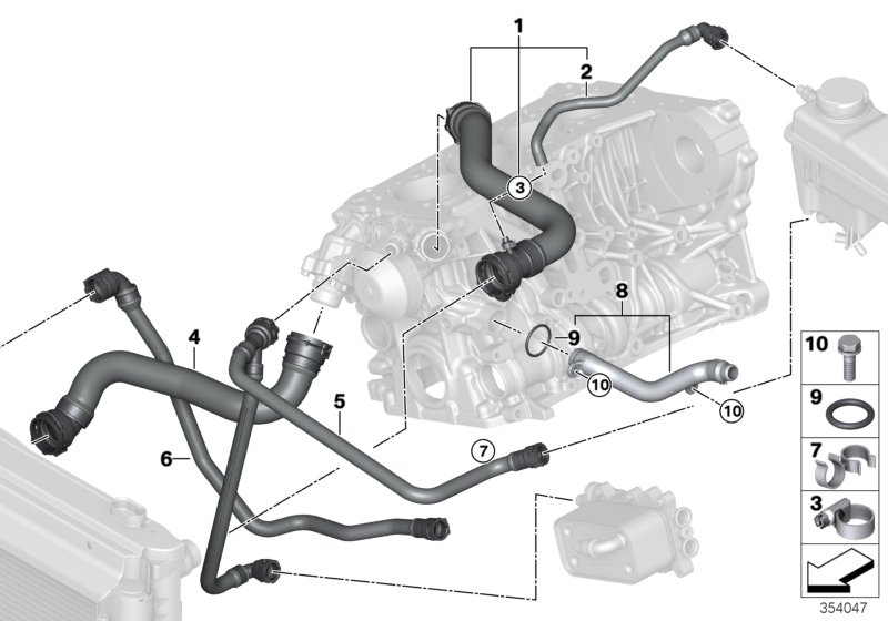 BMW 11537800583 - Coolant Tube parts5.com