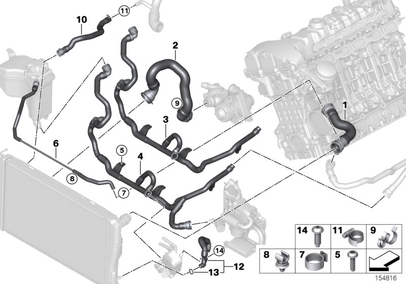 BMW 17 12 7 548 203 - Furtun radiator www.parts5.com