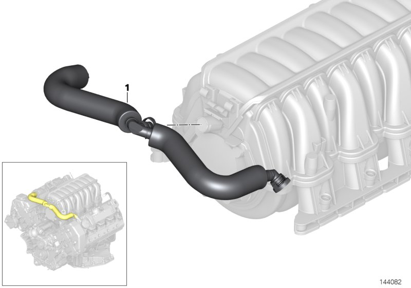 BMW 1161 756 34 77 - Шланг, воздухоотвод крышки головки цилиндра www.parts5.com