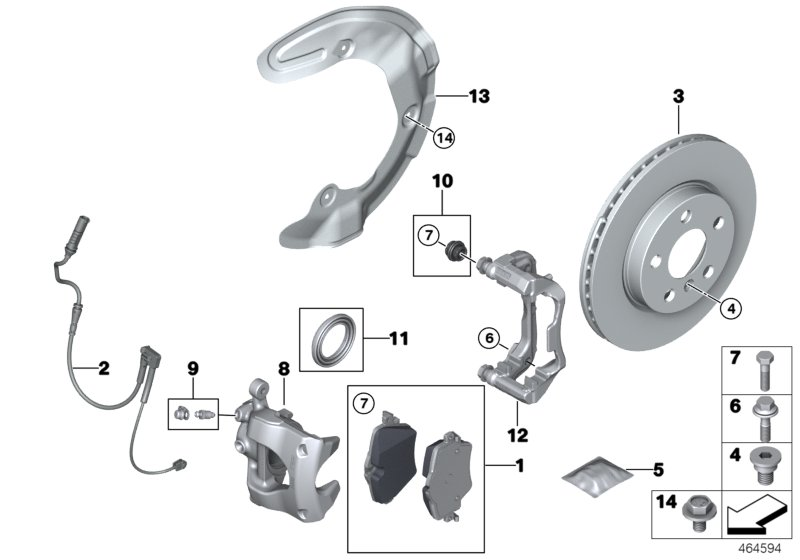 Mini 34 11 6 860 267 - Спирачен апарат www.parts5.com