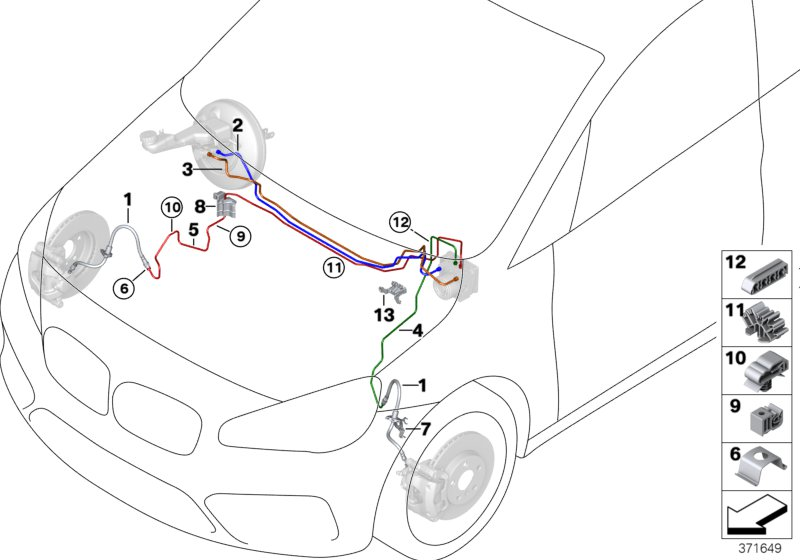 Mini 34306854263 - Brake Hose parts5.com