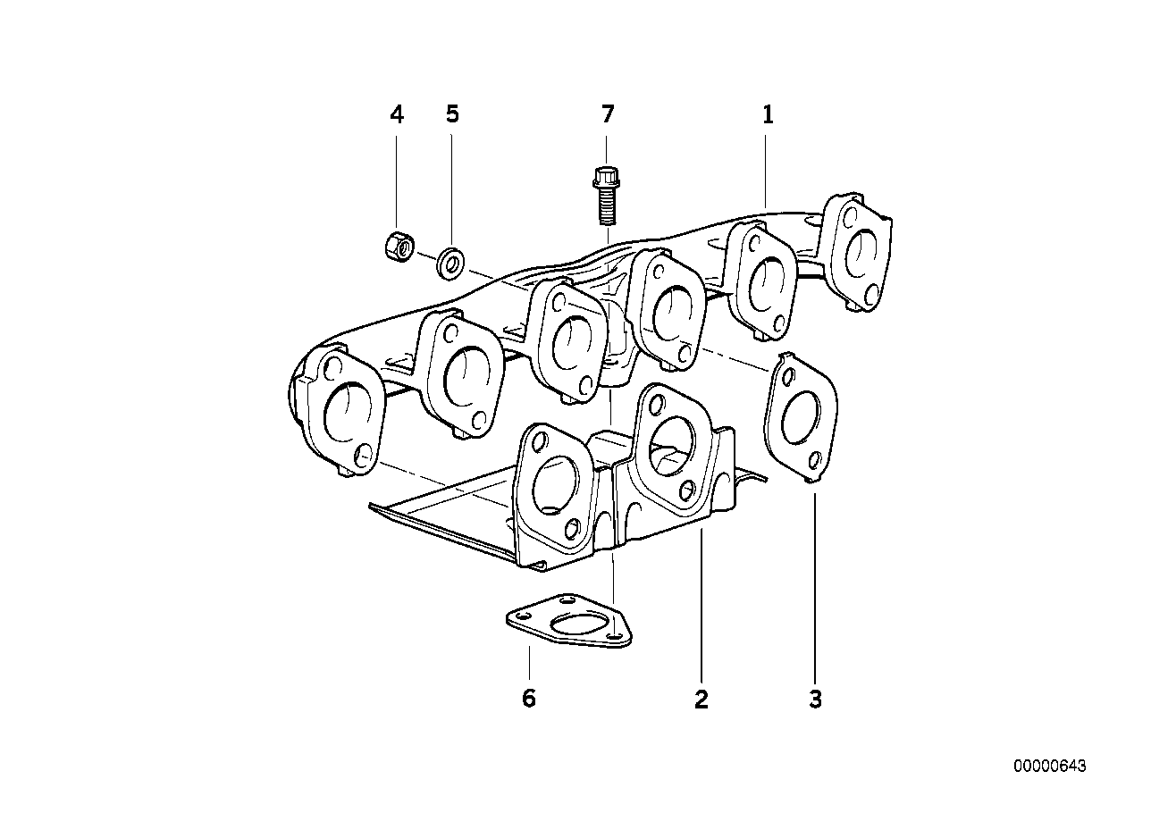 BMW 11 62 2 247 024 - Gasket, exhaust manifold www.parts5.com