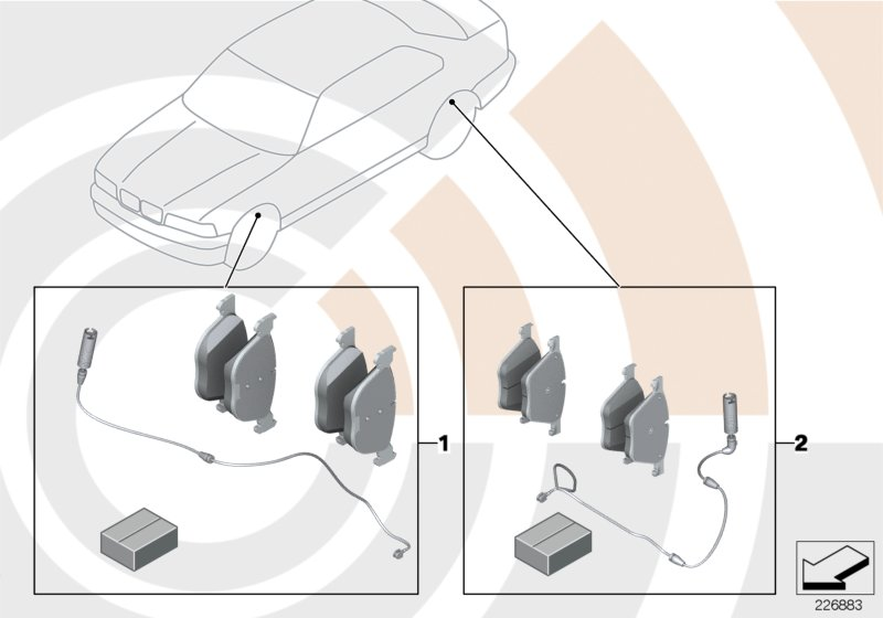 BMW 34112157616 - Brake Pad Set, disc brake www.parts5.com