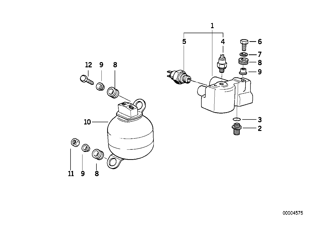 BMW 34 33 1 162 056 - Pressure Accumulator, braking system www.parts5.com