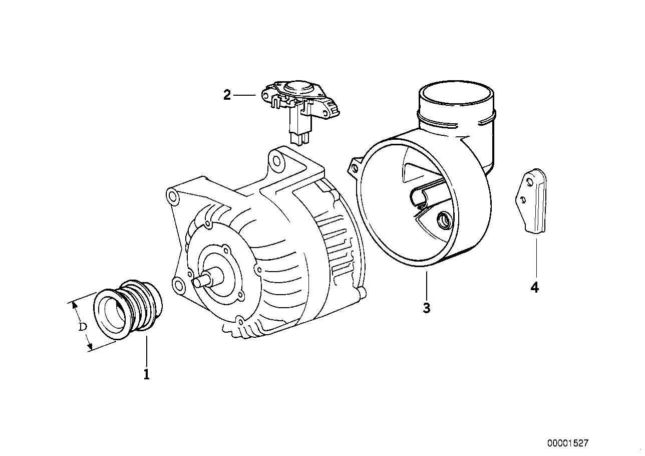 BMW 12 31 1 747 920 - Voltage regulator, alternator parts5.com