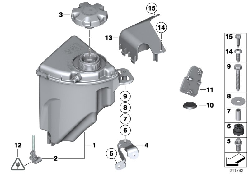 BMW 17117639020 - Poklopac sa zatvaračem, posuda za rashladnu tečnost www.parts5.com