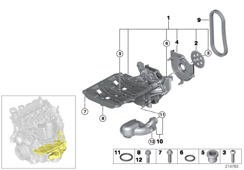 Mini 11 41 7 797 896 - Reżaz pre pohon olejového čerpadla www.parts5.com