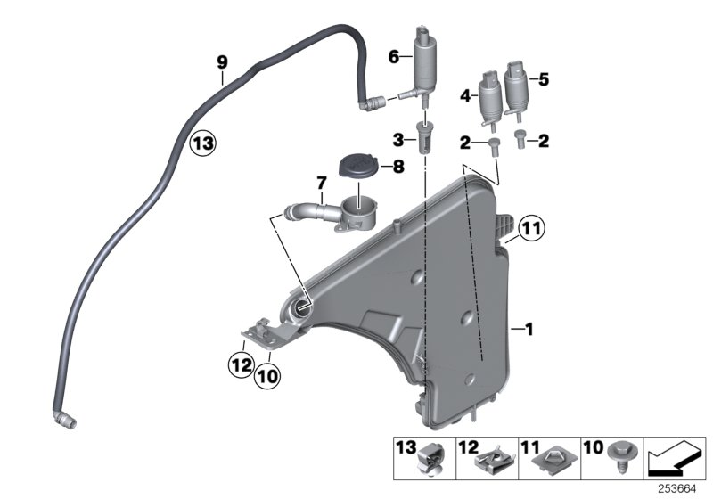 BMW 67127302588 - Αντλία νερού πλύσης, καθαρ. τζαμιών www.parts5.com