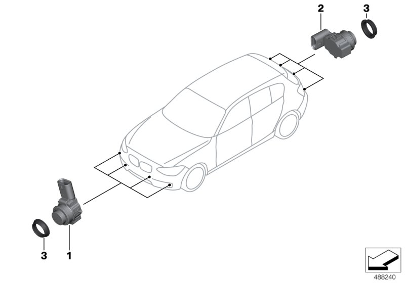 BMW 66209261605 - Sensor, ajutor parcare www.parts5.com