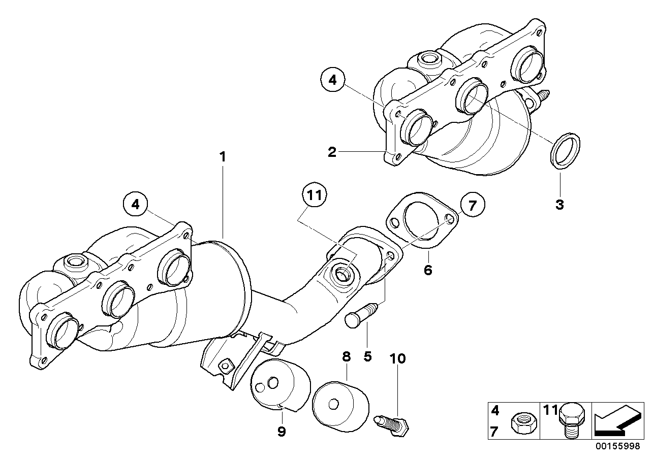 BMW 18403417275 - Catalytic Converter www.parts5.com