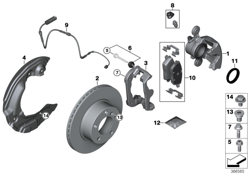 BMW 34116774681 - Brake Caliper www.parts5.com