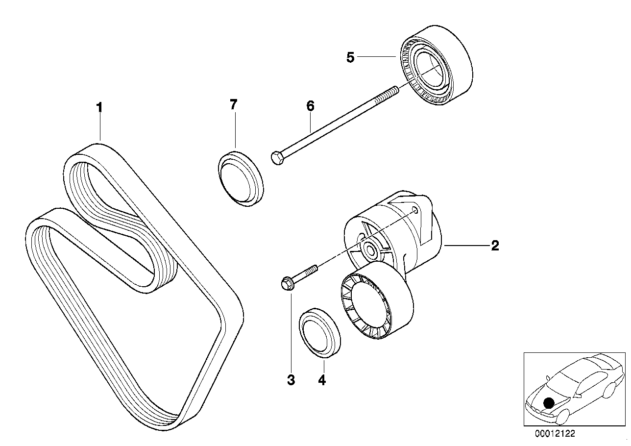 Mini 11287636379 - V-Ribbed Belt www.parts5.com