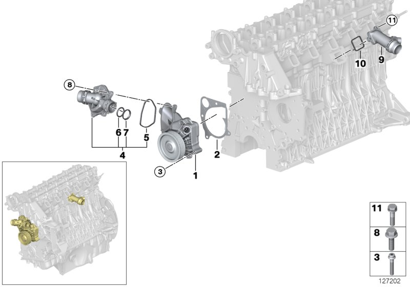 BMW 11 51 7 805 808 - Pompa apa www.parts5.com