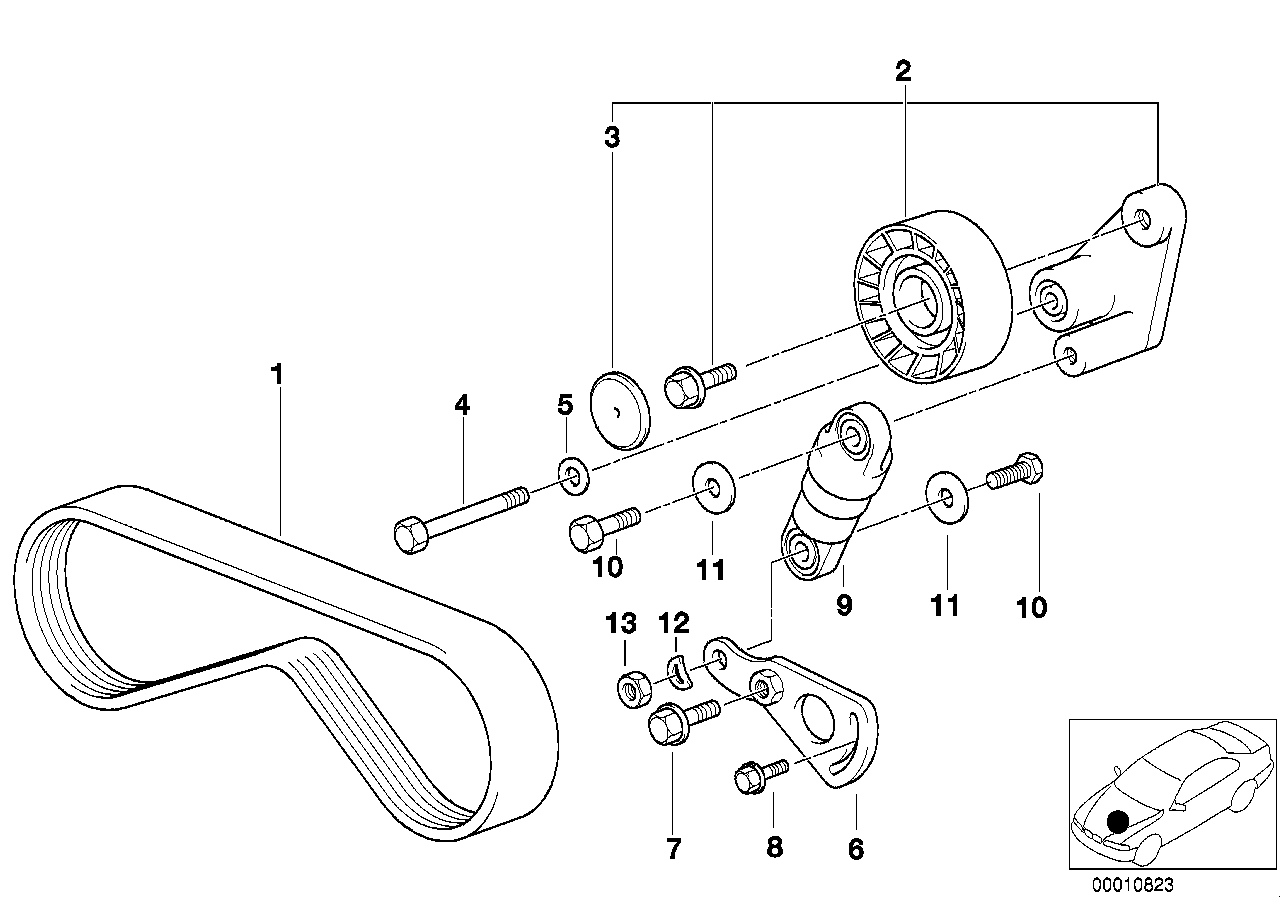 BMW 11 28 7 636 374 - V-Ribbed Belt parts5.com