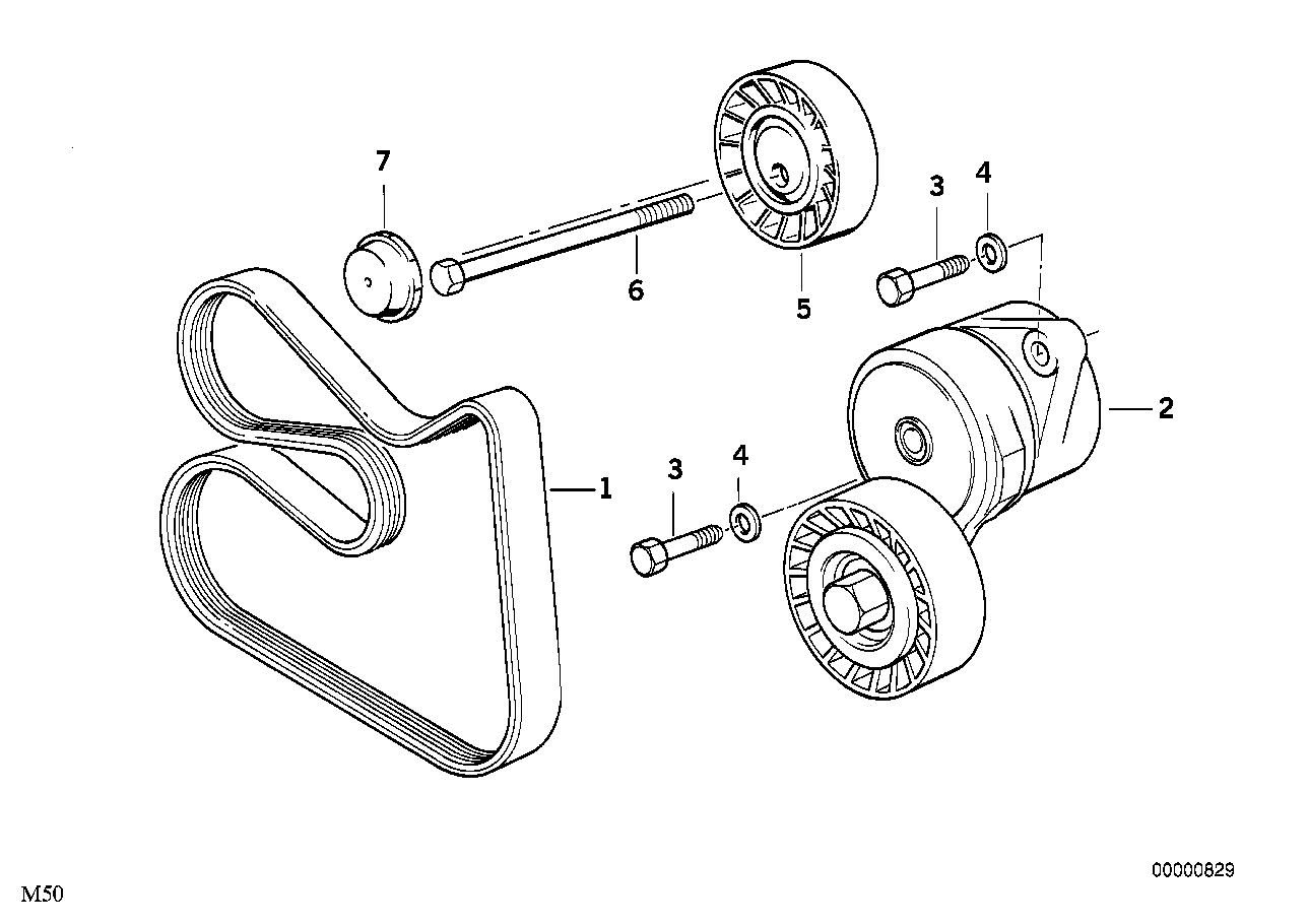 BMW 11 28 1 427 252 - Τεντωτήρας ιμάντα, ιμάντας poly-V www.parts5.com