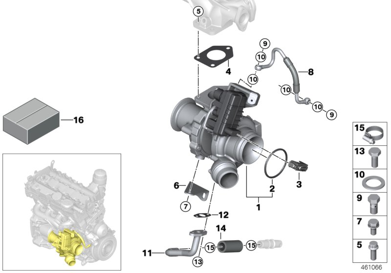 Mini 11 65 7 800 596 - Garnitura, racord evacuare www.parts5.com