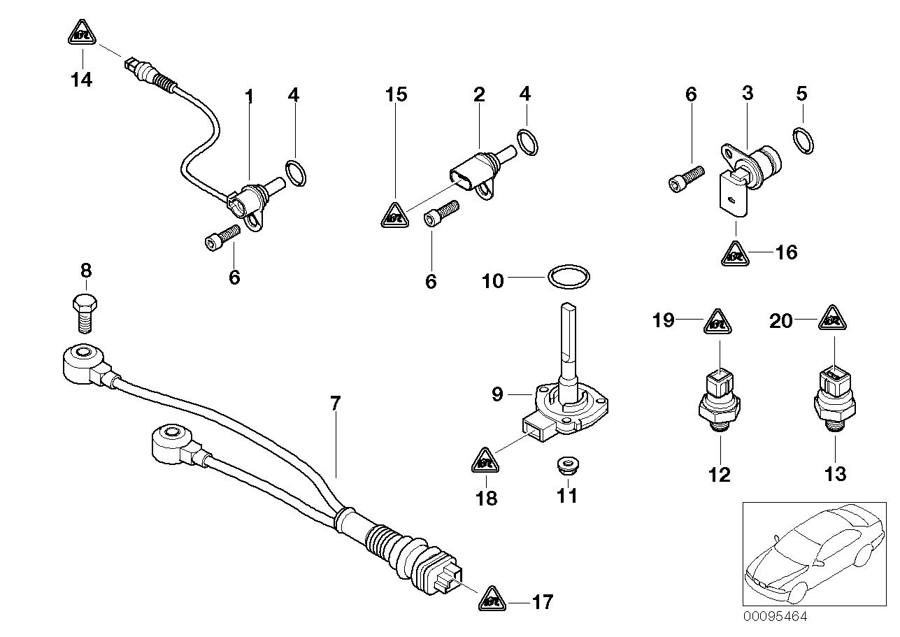 BMW 12 14 7 539 165 - Sensor, crankshaft pulse www.parts5.com