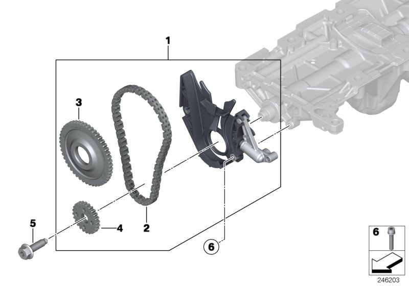 BMW 11 41 8 663 609 - Chain, oil pump drive parts5.com