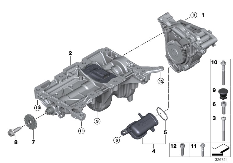 BMW 1141 7 602 653 - Gear, oil pump www.parts5.com