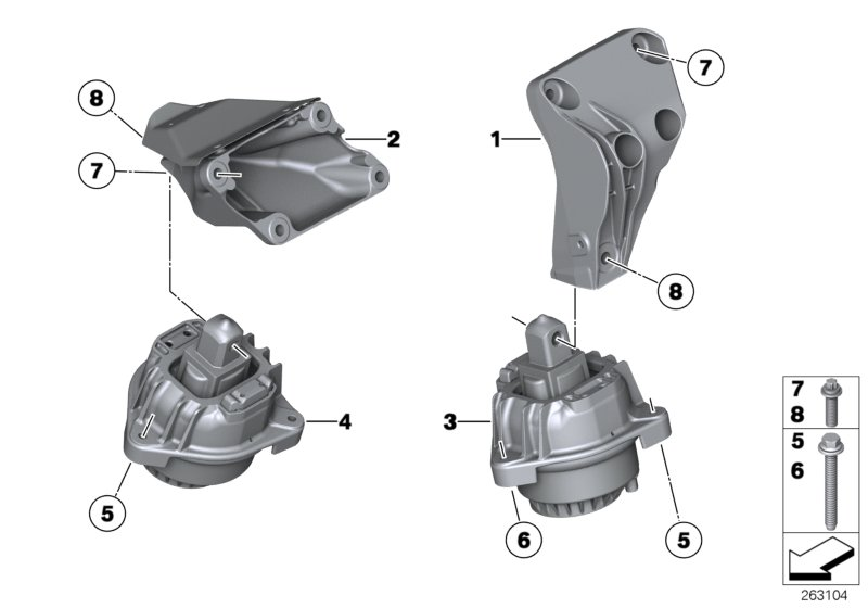 Alpina 22 11 6 785 601 - Holder, engine mounting www.parts5.com