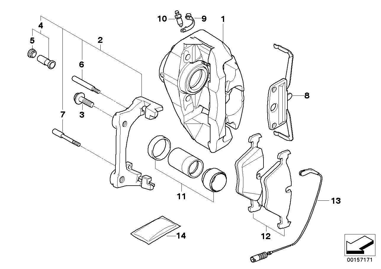 BMW 34 11 6 756 303 - Brake Caliper parts5.com